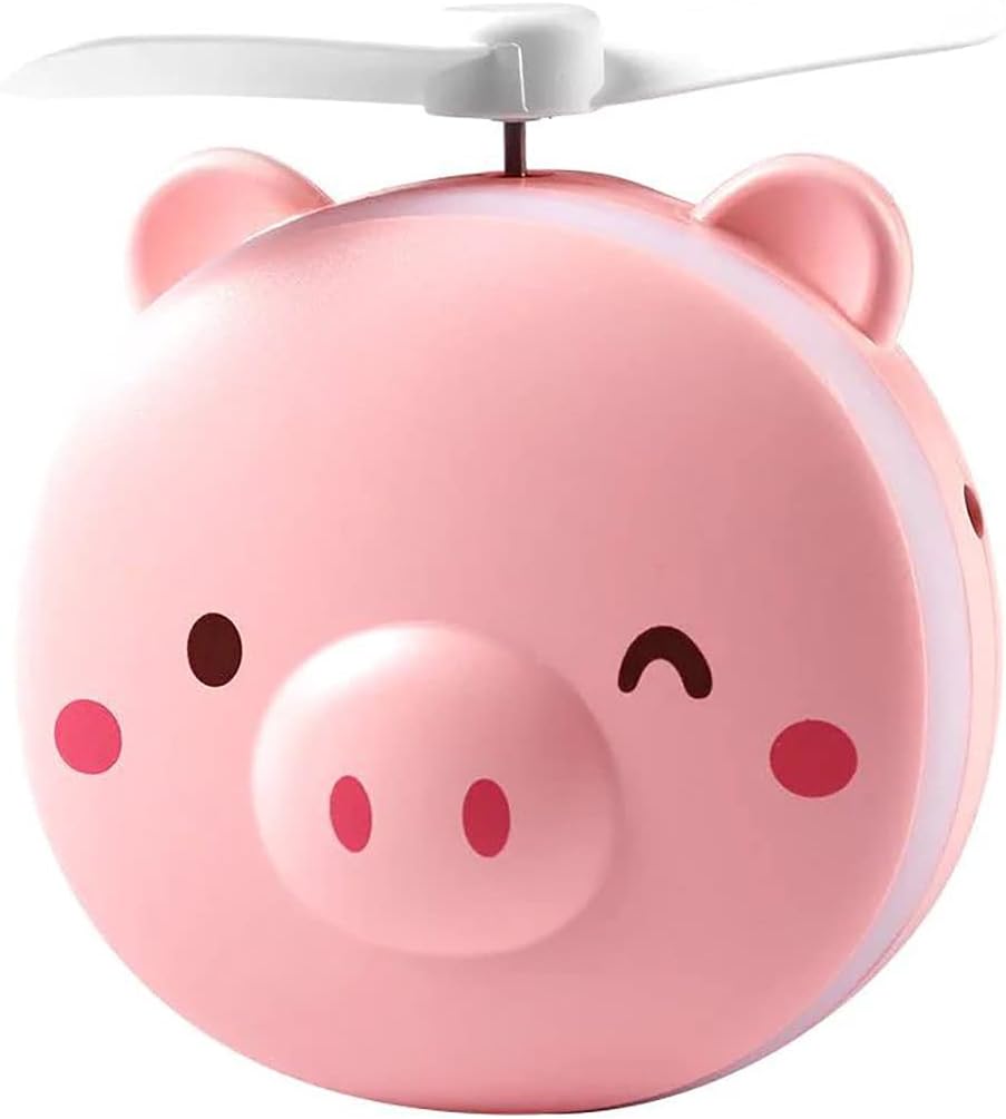 snouty-2-in-1-usb-rechargeable-piggy-mini-fan-with-led-mirror-light-cute-handheld-makeup-mirror-portable-cooling-fan-for-daily-use-travel