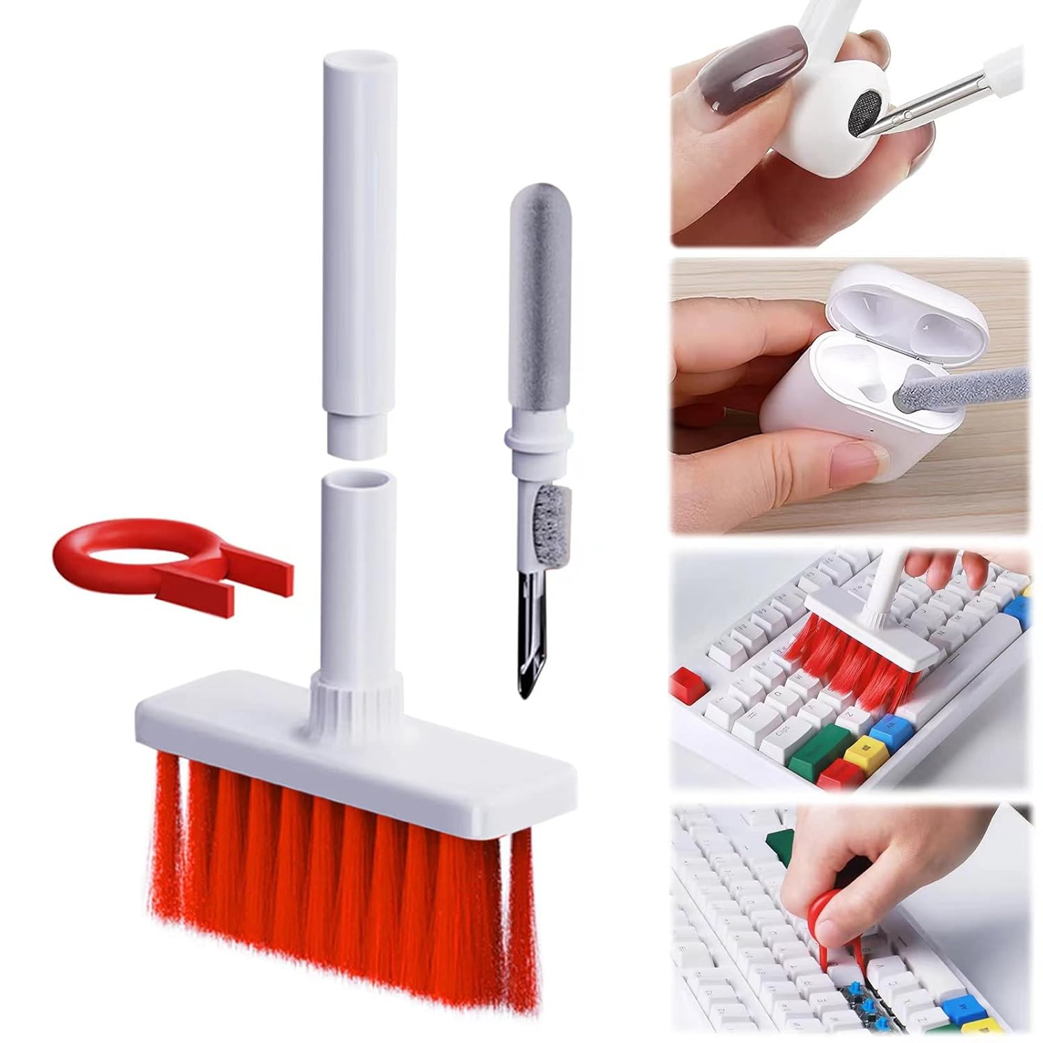 dustee-5-in-1-multifunctional-keyboard-earphone-cleaning-kit-includes-keycap-puller-tws-cleaner-metal-pen-tip-high-density-brush-for-laptops-pcs-gadgets