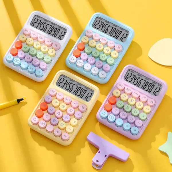 pastel-cute-quirky-pastel-colours-aesthetic-calculator-12-digit-display